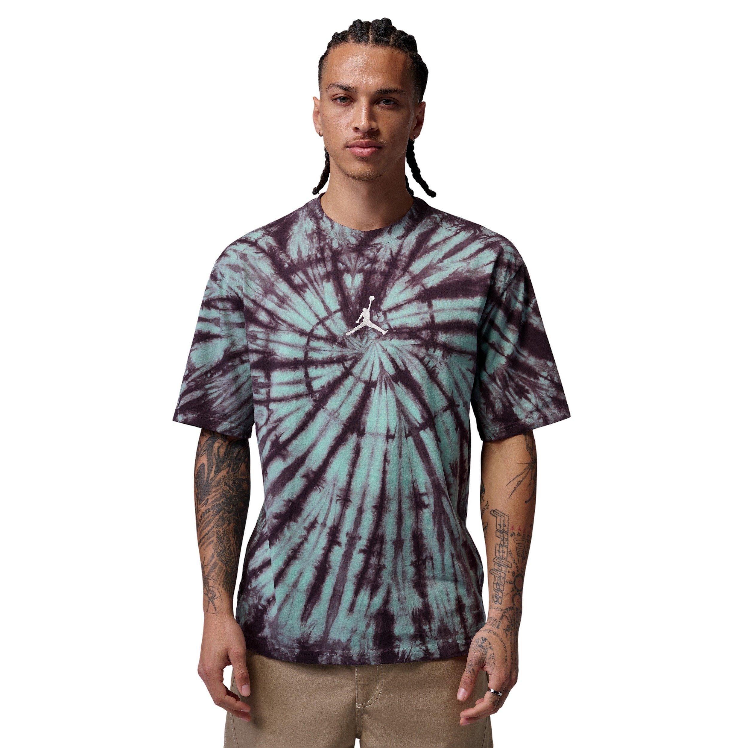 Jordan Men's Brooklyn Tie-Dye Festival T-Shirt - GREEN/PURPLE